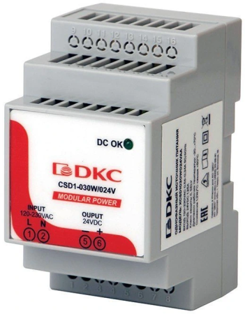 Источник питания однофазный, 30Вт, 4-2А, 12(5-15)В (XCSD1030W012VAA)